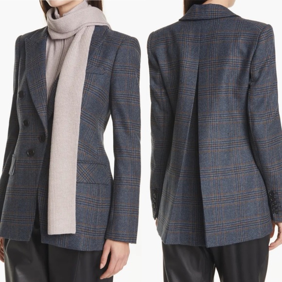 Veronica Beard Yareli Dickey Jacket in Navy Multi Size 4 Plaid Jacket Academia - Picture 3 of 16